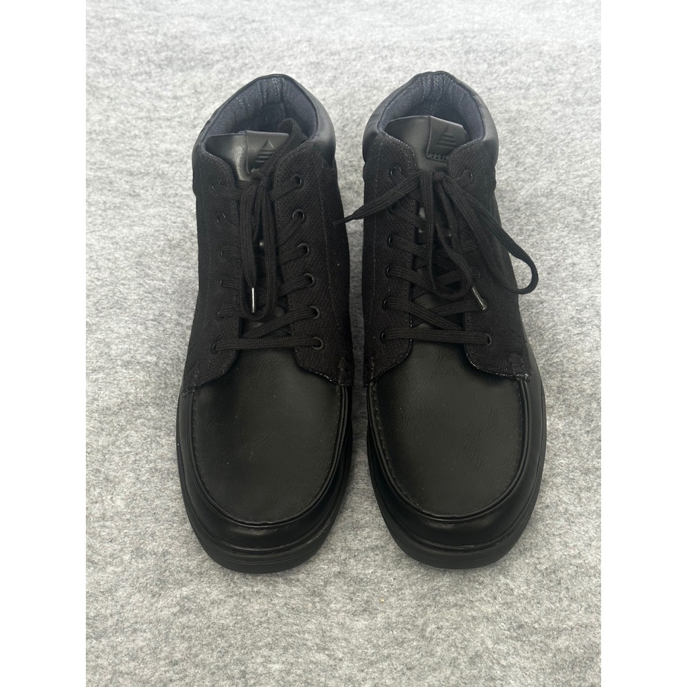 Aldo Mens Black Mid Top Sneaker Boot  Mixed Media Lace Up Shoes Size 10 US 43 EU